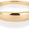PAVOI 14K Gold Plated Chunky Signet Ring for Women | Women's Stackable Bands - Image 3