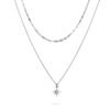 Annika Bella Sterling Silver Star Necklace for Women, Length 15-17 Inches, Tiny Cubic Zirconia North-Star Charm Pendant Necklace, Waterproof, Celestial Jewelry Gift for Her (Necklace Set of 2) - Image 6