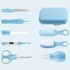 PandaEar Baby Healthcare and Grooming Kit, Baby Safety Set Baby Comb, Brush, Finger Toothbrush, Nail Clippers, Scissors, Nasal Aspirator, Baby Essentials Nursery Care Kit (Blue) - Image 2