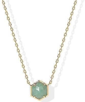 PAVOI 14K Gold Plated Gemstone Pendant Necklace | Dainty Chain Necklaces for Women | Amethyst, Green Fluorite, Labradorite, Rose Quartz Gemstone Pendants