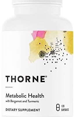 THORNE Metabolic Health - Gut Health Supplement to Aid Weight Management - Bergamot Supplement with Silicon Dioxide - Turmeric Supplement to Support Blood Health & Vessels - 120 Capsules