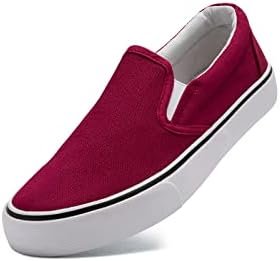 Low-Top Slip Ons Women's Fashion Sneakers Casual Canvas Sneakers for Women Comfortable Flats Breathable Padded Insole Slip on Sneakers Women Low Slip on Shoes