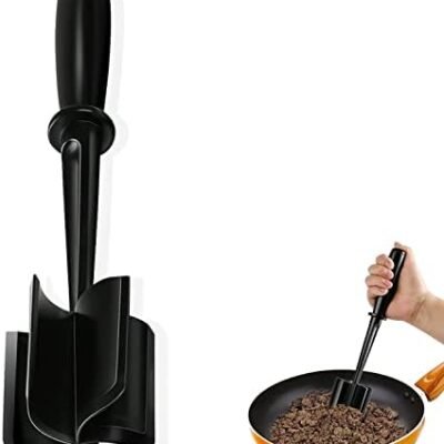 Meat Chopper, Hamburger Chopper, Potato Masher-Professional Multifunctional Heat Resistant Nylon Ground Beef Smasher Kitchen Tools And Gadgets, ​Safe For Non-Stick Cookware