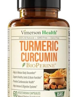 Turmeric Curcumin with Black Pepper Extract (Bioperine) & Organic Tumeric Vegan Joint Support Supplement. 95% Curcuminoids Turmeric Supplement for Healthy Joints & Immune Support. 60 Curcuma Capsules
