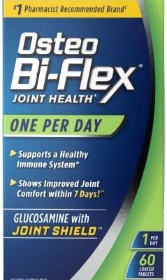 Osteo Bi-Flex One Per Day, Glucosamine Joint Health Supplement with Vitamin D, Coated Tablets, 60 Count