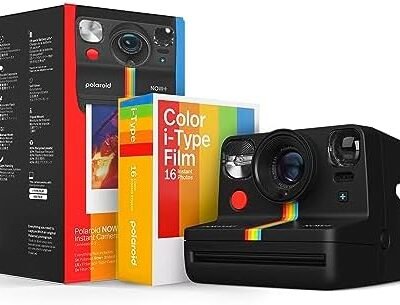 Polaroid Now+ Generation 2 - Camera + Film Bundle (16 Photos Included) - Black - Bluetooth Connected App Controlled Instant Film Camera-6250