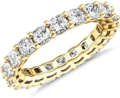 PAVOI 14K Gold Plated Rings Cubic Zirconia Love Ring | 4mm Stackable Rings for Women | Gold Rings for Women