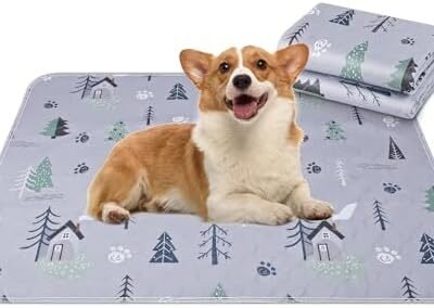 UPSKY Washable Pee Pads for Dogs, 2 Pack Reusable Puppy Pads Super Absorbent Dog Pee Pads, Waterproof Pet Potty Training Pads Leakproof Anti-Slip Whelping Pads for Crate, Playpen, 18"x 24"