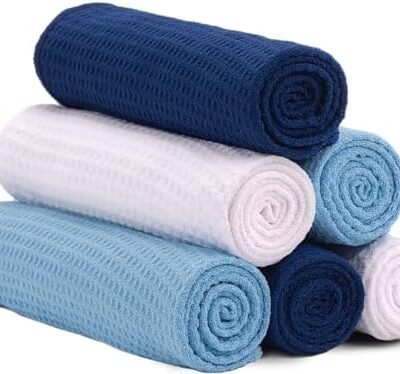 S&T INC. Microfiber Sweat Towel for Gym, Yoga Towel for Home Gym, Workout Towels for Gym Bag, 16 Inch x 27 Inch, 6 Pack