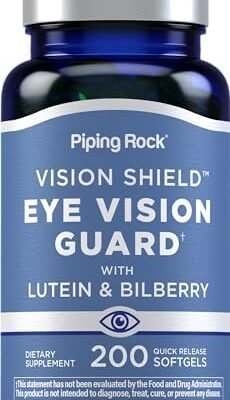 Piping Rock Lutein and Zeaxanthin Supplements | 200 Softgels | with Bilberry | Eye Vision Vitamins Complex | Non-GMO, Gluten Free