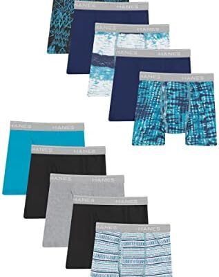 Hanes boys And Toddler Underwear, Comfort Flex and Comfortsoft Boxer Briefs, Multiple Packs Available pack of 10