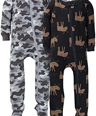 Gerber Baby-Boys 2-Pack Footed Pajamas