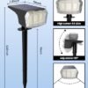 AUDERWIN Solar Spot Lights Outdoor IP65 Waterproof 63 LED 3 Lighting Modes Solar Lights Outdoor for Yard, Garden, Pathway, Lawn, Landscape Solar Lights for Outside-6 Pack - Image 7