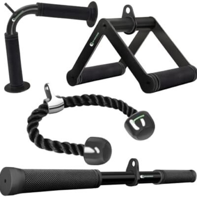 QPARVERS Cable Machine Attachment Set LAT Pulldown Attachments Weight Machine Accessories for Home Gym