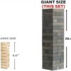 SPORT BEATS Gray Giant Tower Game Outdoor Games 54 Blocks Stacking Game Includes Carry Bag and Scoreboard - Image 2