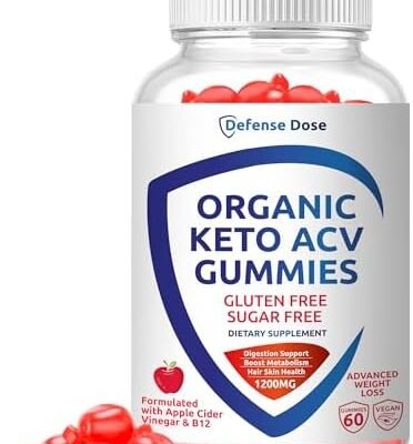 Organic Keto ACV Gummy Advanced Weight Loss - Gluten & Sugar Free Pro Active Rapid Belly Fat Burner Apple Cider Vinegar Diet Supplement for Women Men (1200MG)