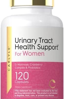 Carlyle Urinary Tract Health for Women | 120 Capsules | Relief for Women | with D-Mannose, Cranberry Complex & Probiotics | Non-GMO, Gluten Free