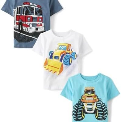 The Children's Place Baby Toddler Boys 3-Pack Short Sleeve Graphic T-Shirt