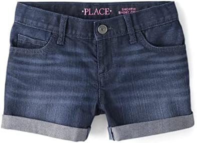 The Children's Place girls Roll Cuff Denim Shortie