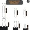 350 Pack Paper Clips and Binder Clips Set by Luxurecourt - Binders & Paperclips Assorted Sizes in Container with Compartments, Silver Paper Clips & Black Binder clips for Home, School, Office Supplies - Image 4