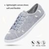 Women's Canvas Slip on Sneakers Casual Slip on Walking Shoes Womens Tennis Shoes Flat Dress Shoes Non Slip Work Shoes - Image 3