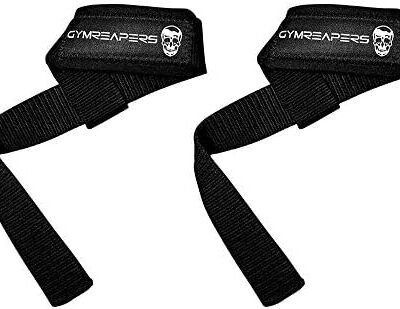 Gymreapers Lifting Wrist Straps for Weightlifting, Bodybuilding, Powerlifting, Strength Training, & Deadlifts - Padded Neoprene with 18 inch Cotton