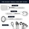 Home Hero Stainless Steel Kitchen Utensils Set - Nonstick Stainless Steel Cooking Utensils Set - Heat Resistant Kitchen Essentials & Metal Kitchen Gadgets (54 Pcs Set) - Image 4