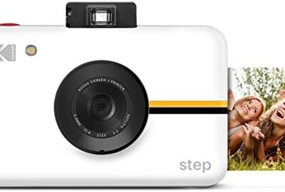 Kodak Step Camera Instant Camera with 10MP Image Sensor, ZINK Zero Ink Technology, Classic Viewfinder, Selfie Mode, Auto Timer, Built-in Flash & 6 Picture Modes | White.
