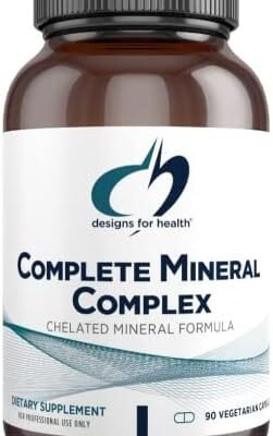 Designs for Health Complete Mineral Complex - Essential + Trace Minerals Supplement with Magnesium Malate, Chromium, Zinc + More - Iron-Free Multi Minerals Blend - Vegan + Gluten Free (90 Capsules)