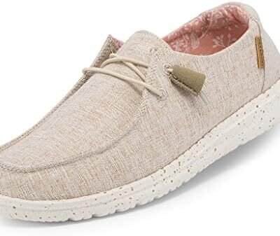 Hey Dude Women's Wendy Chambray | Women's Shoes | Women's Lace Up Loafers | Comfortable & Light-Weight