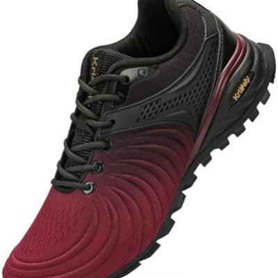 Kricely Men's Walking Shoes Breathable Lightweight Fashion Sneakers Non Slip Sport Gym Jogging Trail Running Shoes