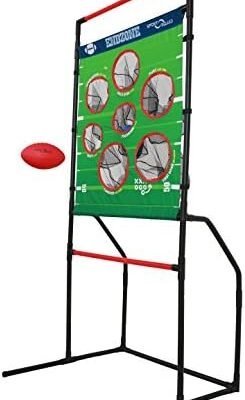Sport Squad Endzone Challenge 2-in-1 Football and Flying Disc Toss - Backyard and Lawn Game for Indoor and Outdoor Use - Practice your Throwing Skills with this Football Target Carnival Game