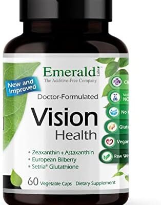 EMERALD LABS Vision Health - Premium Eye Health Supplement with Lutein, Zeaxanthin & Albion Chelated Zinc - Vegan & Gluten-Free - 60 Vegetable Capsules (30-Day Supply)