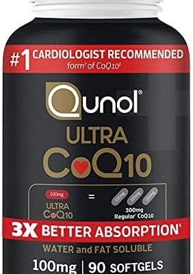 Qunol Ultra CoQ10 100mg Softgels- 3x Better Absorption, Antioxidant for Heart Health & Energy Production, Coenzyme Q10 Vitamins and Supplements, 3 Month Supply, 90 Count