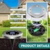Cvosua Solar Outdoor Lights 12Packs, Solar Lights for Outside, Waterproof, Solar Garden Lights Landscape Lighting, In Ground Lights for Patio Pathway Lawn Yard Deck Driveway Walkway - Image 4
