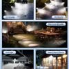 AUDERWIN Solar Spot Lights Outdoor IP65 Waterproof 63 LED 3 Lighting Modes Solar Lights Outdoor for Yard, Garden, Pathway, Lawn, Landscape Solar Lights for Outside-6 Pack - Image 4