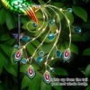 Glintoper Solar Garden Lights, 39 Inch Height Outdoor Metal Peacock Decorative Garden Stakes, Mothers Day Ideal Gifts, Waterproof Path Lights Lawn Stake Ornaments for Patio Pathway Yard Decoration - Image 4