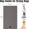 Puomue Microfiber Dog Towels for Drying Dogs, Super Absorbent and Soft Pet Grooming Towel, 40 Inch X 23.6 Inch, Perfect Dog Shower & Bath Supplies for Large, Medium or Small Dogs, Grey - Image 3