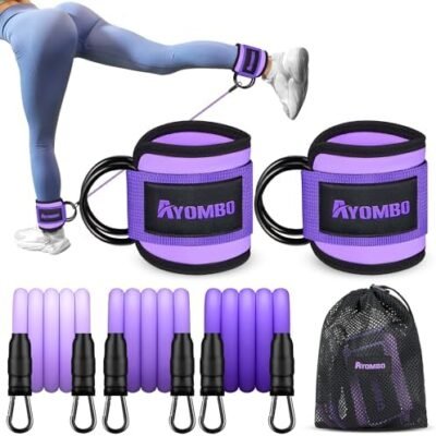 Resistance Bands with Cuffs, Ankle Bands for Working Out, Home Fitness Equipment for Legs and Glutes, Exercise Bands for Butt Lift Women, Achieve Stronger and Firmer Lower Body