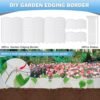 Vashly 20Pcs White Garden Edging Border,20Ft Garden Landscape Edging Borders,Plastic Landscape Edging,Lawn Edging Border with 20Pcs Anchoring Stakes Kits for Lawn,Flower Garden Outdoor Patio Pathway - Image 5