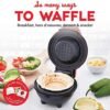 Dash Mini Waffle Bowl Maker for Breakfast, Burrito Bowls, Ice Cream and Other Sweet Desserts, Recipe Guide Included - Red - Image 4