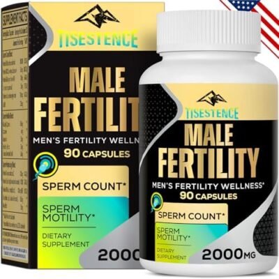 Fertility Supplements for Men, Male Prenatal Vitamins -Optimal Sperm Count, Motility and Strength, 2000MG Mens Fertility Supplements with Maca Root, Zin &Folate and D-Alpha for Conception -90 Capsules