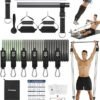 Portable Pilates Bar Kit with Resistance Bands for Women & Men, Upgraded 3 Section Pilates Bar for Home Gym Exercise Fitness Equipment Supports Full-Body Workouts
