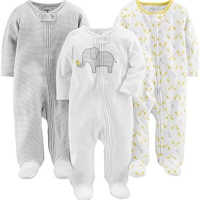 Simple Joys by Carter's Unisex Baby 3-Pack Neutral Sleep and Play