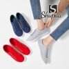 Women's Canvas Slip on Sneakers Casual Slip on Walking Shoes Womens Tennis Shoes Flat Dress Shoes Non Slip Work Shoes - Image 6