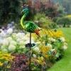 Glintoper Solar Garden Lights, 39 Inch Height Outdoor Metal Peacock Decorative Garden Stakes, Mothers Day Ideal Gifts, Waterproof Path Lights Lawn Stake Ornaments for Patio Pathway Yard Decoration - Image 6