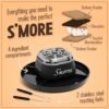 Nostalgia Tabletop Indoor Electric S'mores Maker - Smores Kit With Marshmallow Roasting Sticks and 4 Trays for Graham Crackers, Chocolate, and Marshmallows - Movie Night Supplies - Black - Image 4