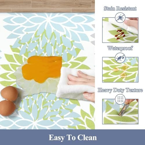 HEBE Anti Fatigue Kitchen Rug Sets 2 Piece Non Slip Kitchen Mats for Floor Cushioned Kitchen Rugs and Mats Waterproof Comfort Standing Mat Runner for Kitchen,Home Office,Sink,Laundry - Image 5