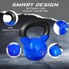 Yes4All Kettlebell Vinyl Coated Cast Iron – Great for Dumbbell Weights Exercises, Full Body Workout Equipment Push up, Grip Strength and Strength Training, PVC - Image 3
