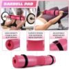 Gym Set Equipment with Foam Barbell Pad for Squats Bench Press - Hip Thrusts Pad Ankle Strap for Cable Machine Hip Resistance Band Weight Lifting Strap Barbell Clips and Carry Bag Gym Accessories - Image 3